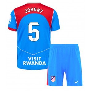 Atletico Madrid Johnny Cardoso #5 Tredje Kläder Barn 2025-26 Kortärmad (+ Korta byxor)